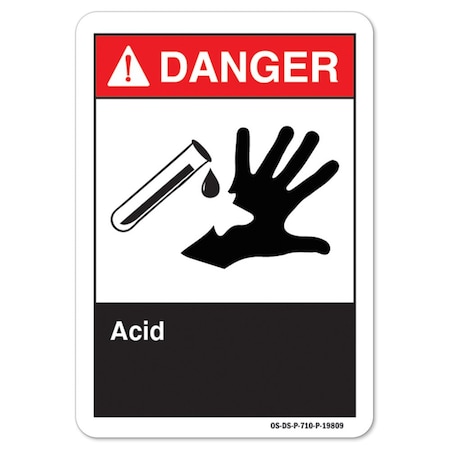 ANSI Danger, 10 Height, 14 Width, Aluminum
